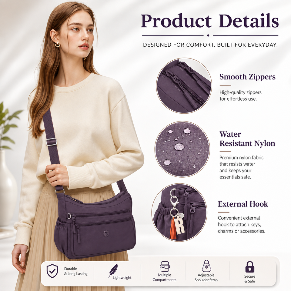 { BUY 1 GET 1 FREE } Women's Nylon Lightweight Shoulder Bag Women's Handbag
