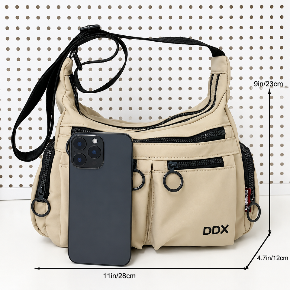 [Buy One Get One Free] Slim Nylon Belt Multi-Pocket Crossbody Handbag