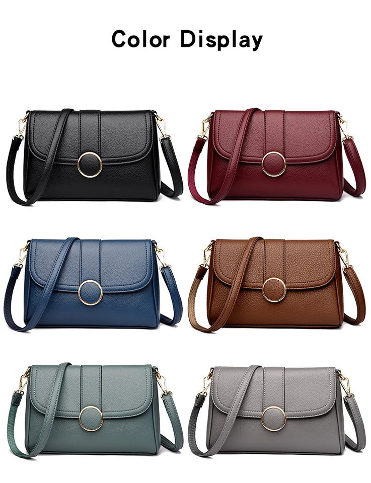 { PACK OF 2 COMBO }Women Crossbody Shoulder Bag, Classic Flap Purse