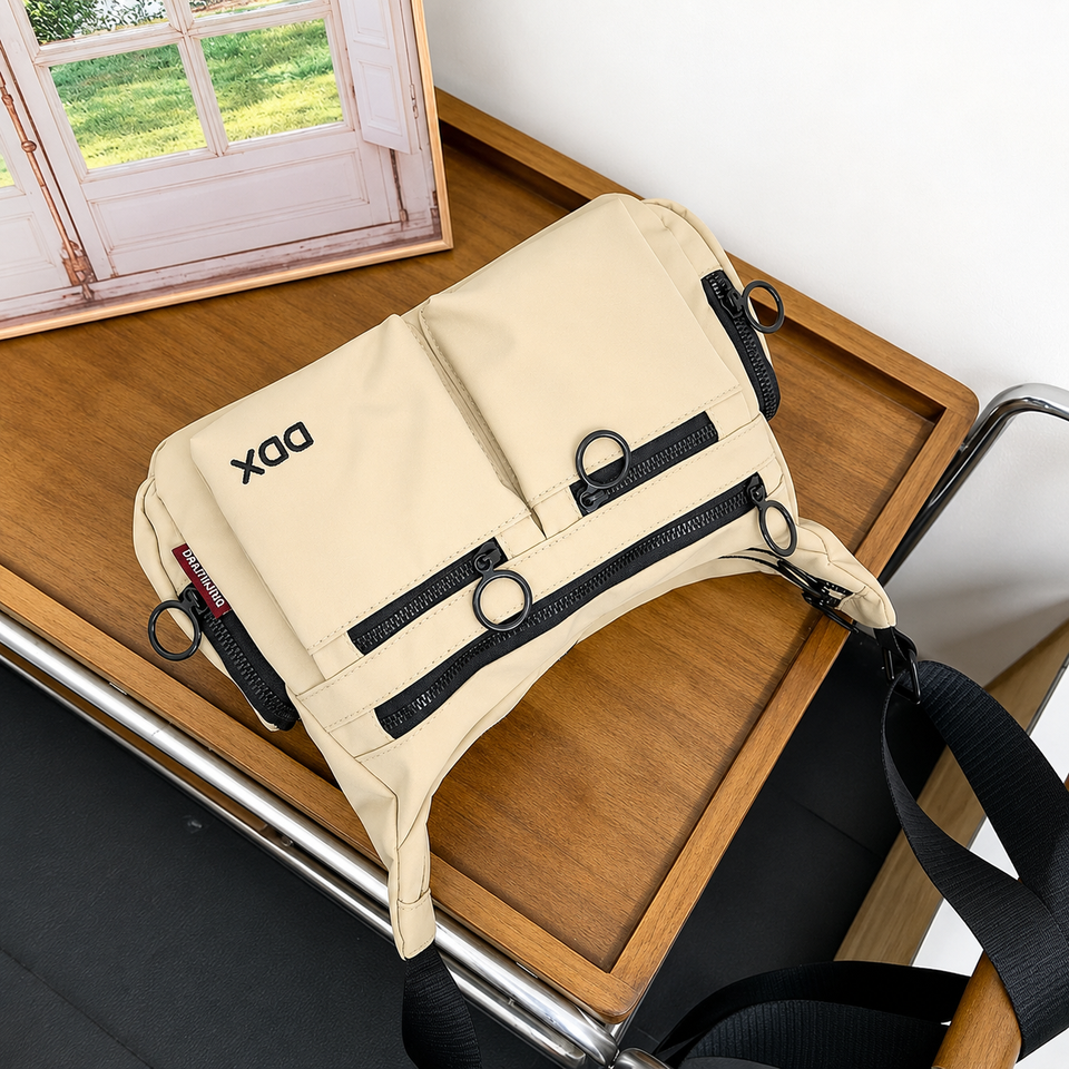 [Buy One Get One Free] Slim Nylon Belt Multi-Pocket Crossbody Handbag