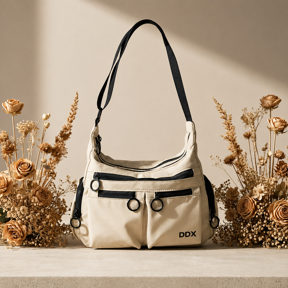 [Buy One Get One Free] Slim Nylon Belt Multi-Pocket Crossbody Handbag