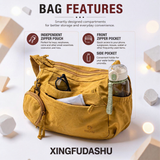 [Buy 1 Get 1 Free] Nylon Multi-Compartment Messenger Handbag