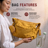 [Buy 1 Get 1 Free] Nylon Multi-Compartment Messenger Handbag